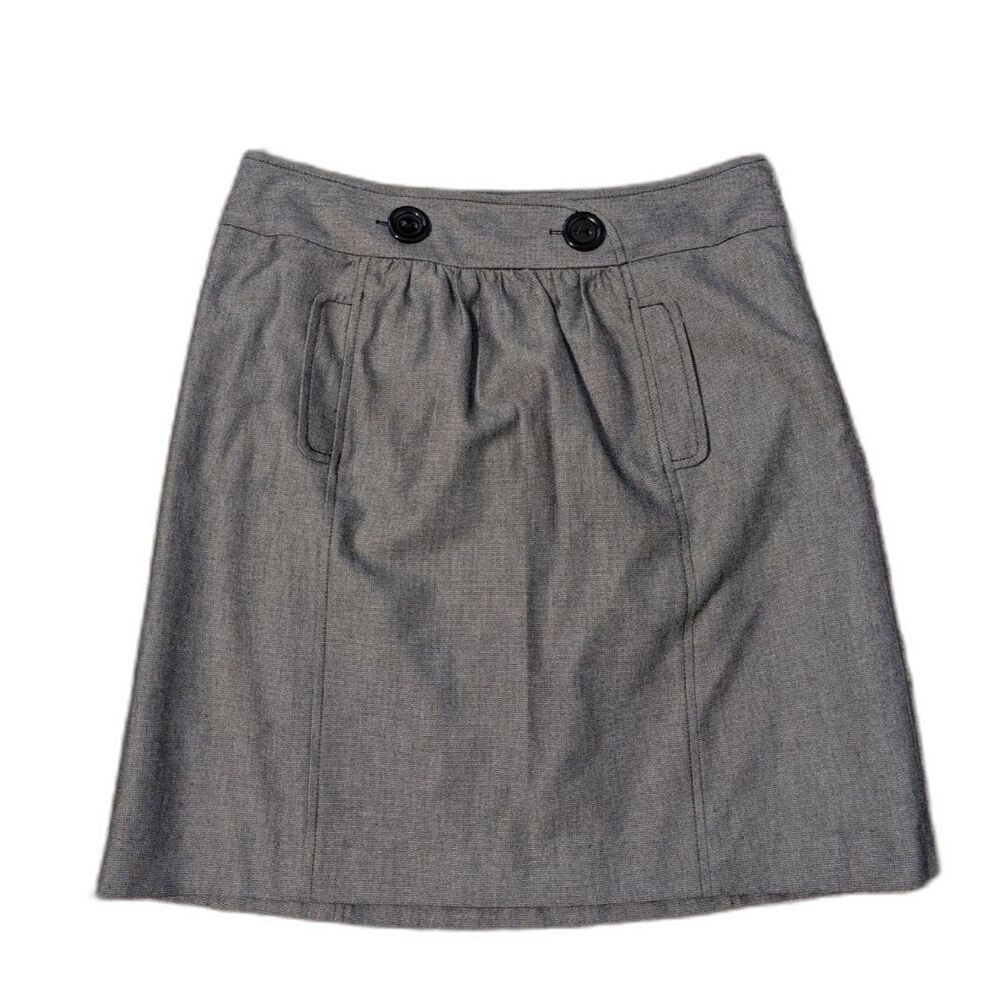 Ann Taylor Gray & Black Pencil Skirt Women’s Size 10 Career Office Business